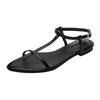 Mode Schuhe mit niedrigem Absatz Sommer Neu Spitz Feiner Riemen Schnürung Metallschnalle Linie mit Weicher Sohle Rutschfest Feinsandale Kleid Schuhe