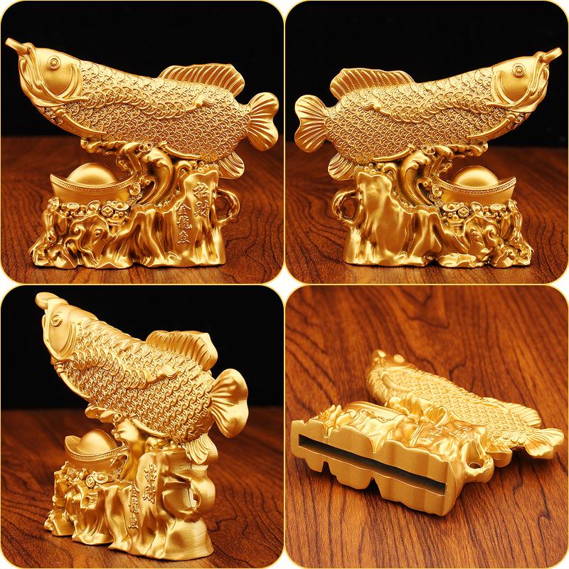 The New Sand Gold Has More Than a Fortune Every Year, Alloy Goldfish Home Decoration, Chinese Office Opening Gift