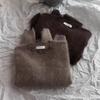 Women's Autumn Winter Soft Knitted Top Oversized Round Neck Pullover Sweater