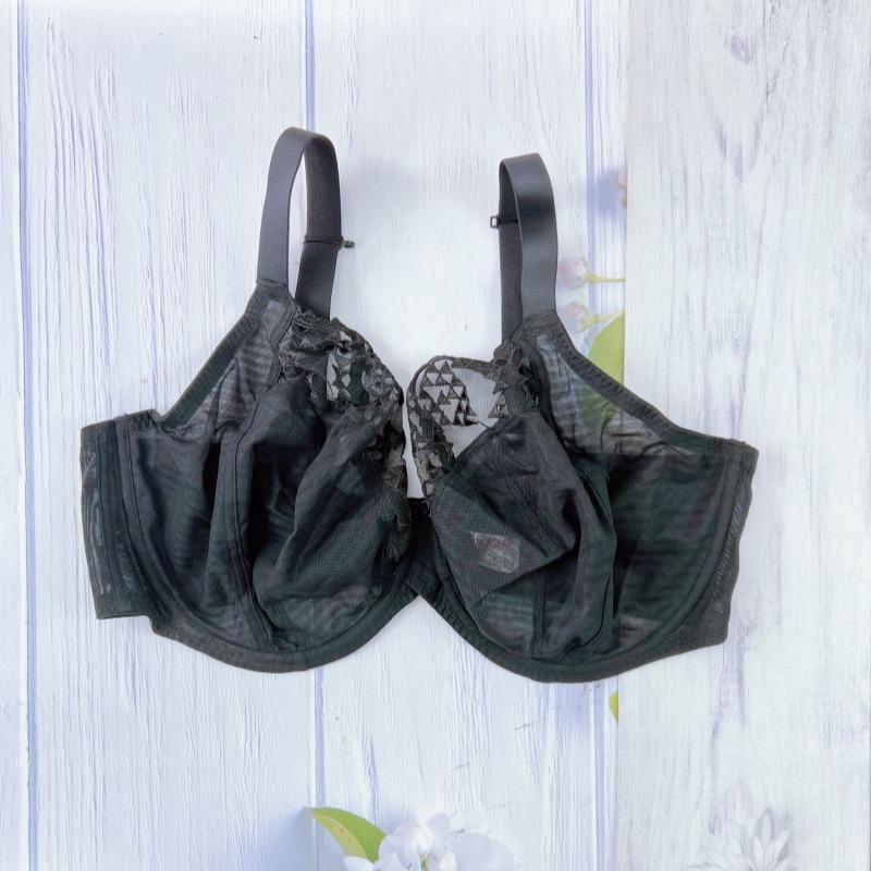 European and American Large Cup Fat Girl Ultra-thin Underwire Underwear Small Back Buckle Comfortable Bra