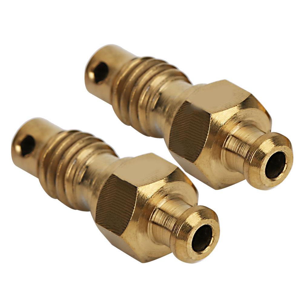 2 Pcs   Alloy Oil Disc Brake Bleed Nipple Exhaust Screws Set for Road   Accessories