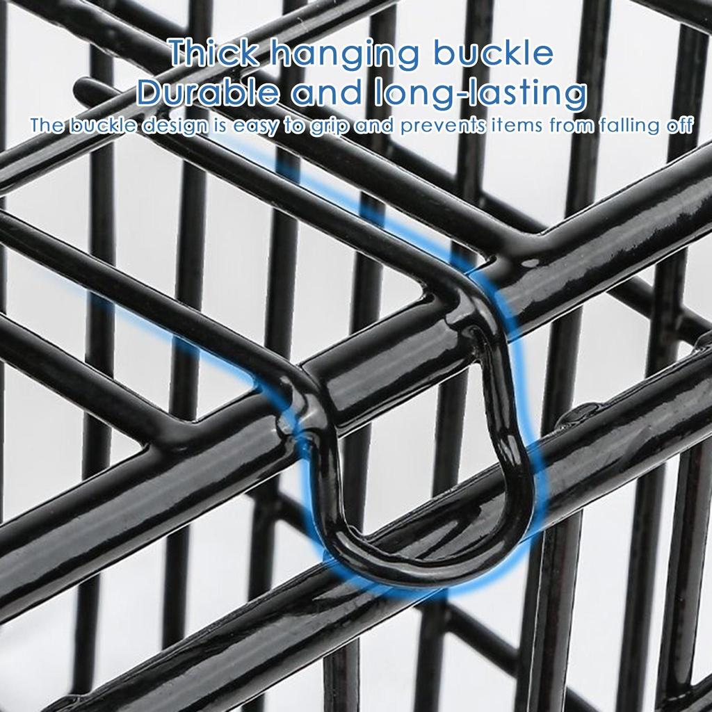 Coș Bicicletă Electrică Față Ușor de Instalat Suport Sârmă Metalică Portabil Universal pentru Parc Camping Ciclism Accesoriu Exterior