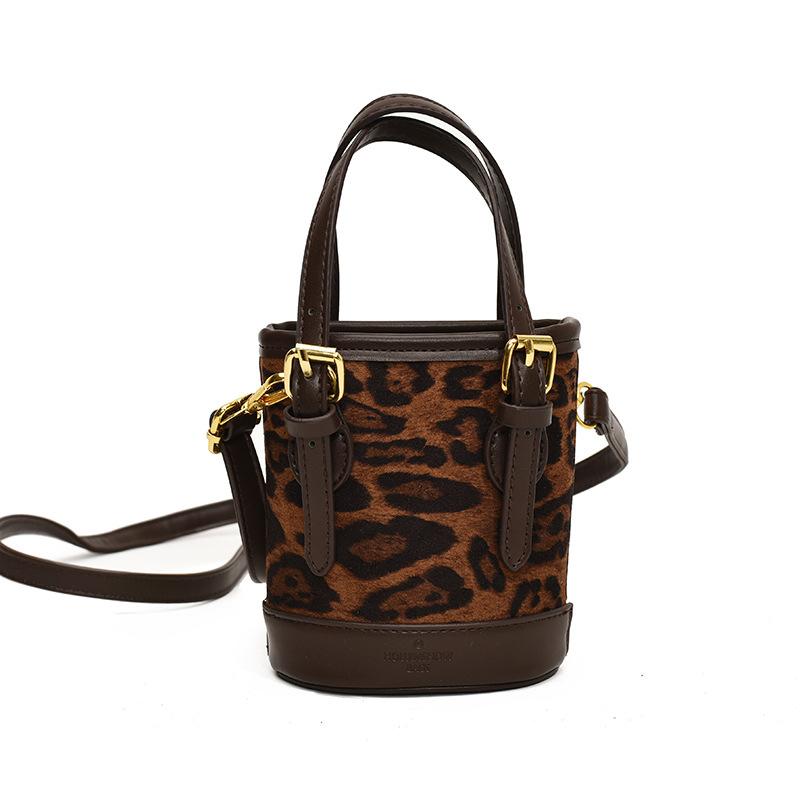 

Современная сумка для малышей с леопардовым принтом, модный дизайн в виде ведра для повседневного использования для мальчиков и девочек Leopard