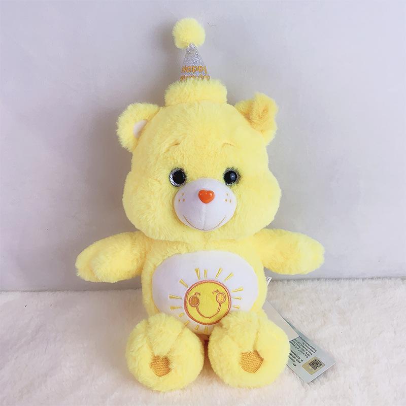 

Мультяшная кукла Мишка Забота Радужный мишка Милая плюшевая игрушка для детей 33см Хлопок ПП жёлтый