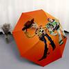 Toy Story,Woody Automatic Folding Umbrella   Simple 8 Rib Design, Bright Cartoon Pattern, Durable Iron Frame, Suitable For Travel, Outdoor,