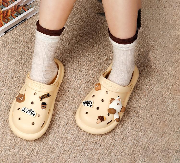 

Обувь Cave для женщин, толстая подошва для домашнего декора, одна обувь для двоих, нескользящие сандалии для душа, женские летние 40-41 жёлтый