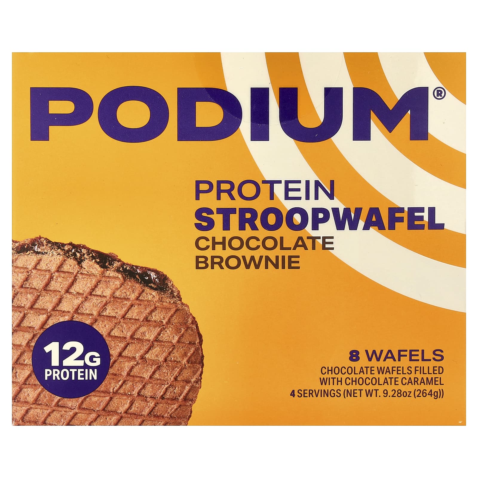 

Podium Nutrition, Protein Stroopwafels, Chocolate Brownie, 8 Waffles, 9.28 oz (264 g)