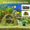6Pcs Resin Aquarium Decoration Sets Fish Tank Artificial Rockery Landscape Hiding Cave Mountain View Ornament for Cave Pet Fish