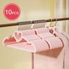 10-30PCSLove flocking clothes hanger, anti slip and traceless, home wardrobe hanging clothes, thicker storage clothes hanger