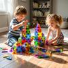 Malplay 76 Pcs Mini Magnetic Construction Blocks Creative Set