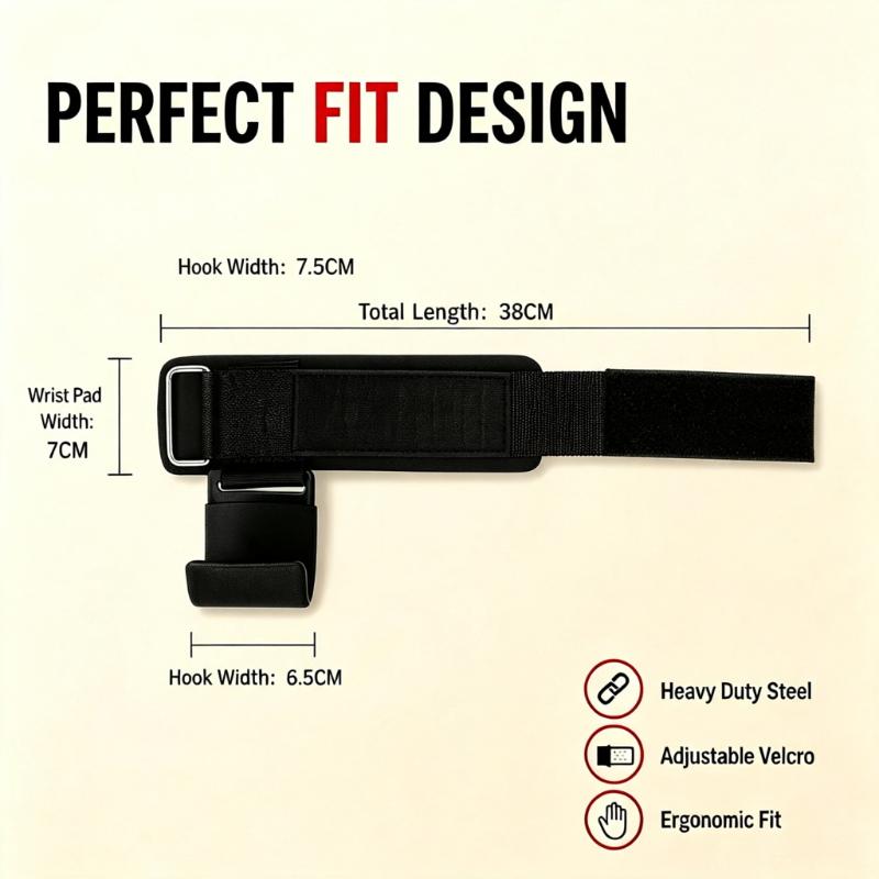 Pull Up Assist Wrist Hook Non Slip Grip For Weight Lifting Gym Training Tool Pull-Up Assist Hook For The Hanging Bar Wrist Guard