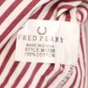 FRED PERRY Striped Pattern Long sleeve shirt 40 Bordeaux series Men's Used