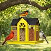 House Shape Wild Bird Feeder Metal Bird Feeding Station Multi-purpose Hanging Bird Feeder  Balcony