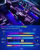 DUOFU365 LED Strip Car Ambient Full for Interior Ambient RGB Color Music App Remote Control Included Lights, Footlights, Lights, Color, Decoration,
