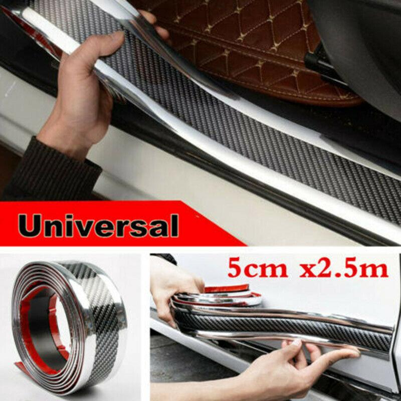 4PCS Puerta Del Coche Borde rasguño anti-colisión Protector Protector Tira universal de Plata