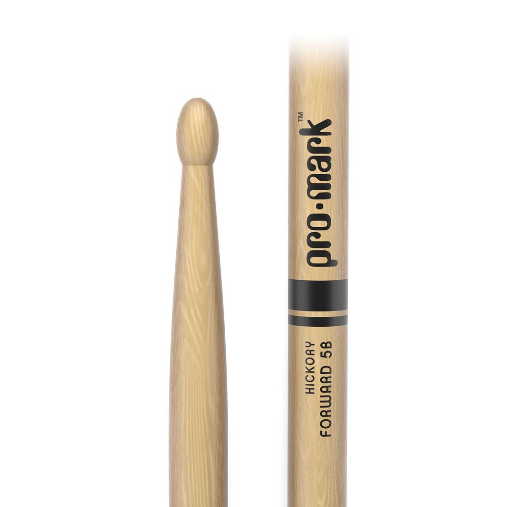 PROMARK Hickory Wood Tip Drumsticks, 5B, TX5BW (406 x 15mm)