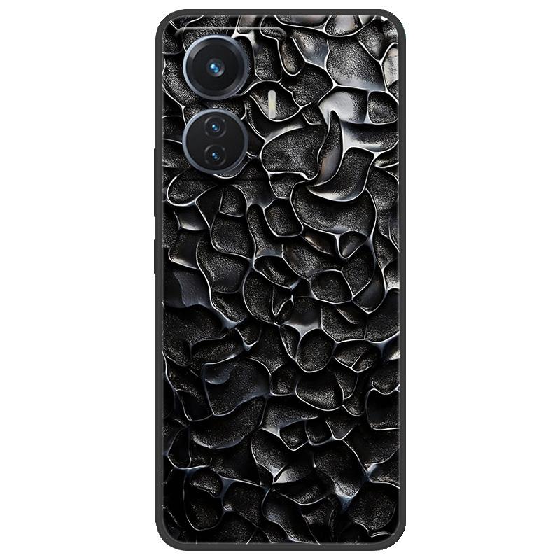 For Vivo T1 4G Y55 4G iQOO Z6 44 W V2153 Case Marble Soft Matte Silicone Back Cover For Vivo T1 44W Full Coverage Phone Shell