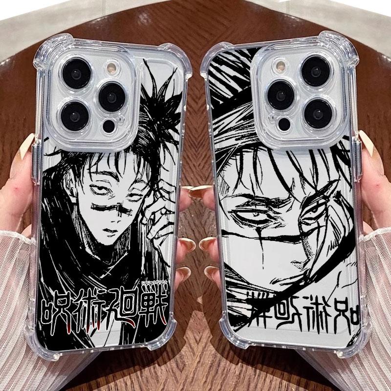 Jujutsus Chosos Kaisens Phone Case Clear For iPhone 17 16 14 15 11 12 13 Pro Max 16E 15 Plus 17 Air Soft Shockproof Cover Anime