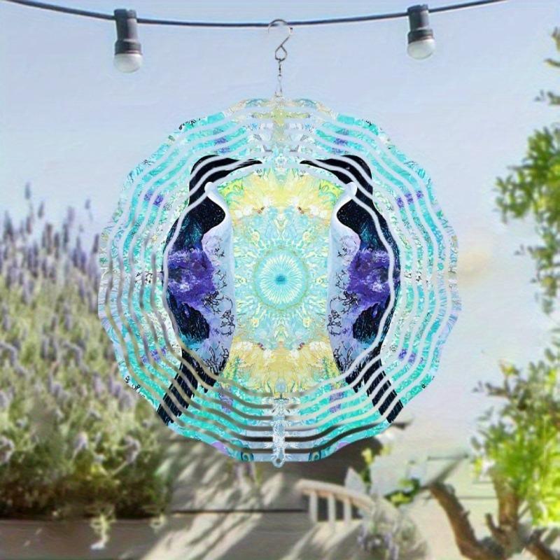 10 Inch Hanging Wind Spinner with 360 Degree Hook for Balcony Garden Decor Spring Summer Outdoor DecorationMetal Wind Chimes for Home Decor