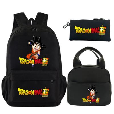 3Pcs/set Backpack Dragon Ball Printed Bookbag with Lunch Bag Pencil Case Teenager Children Girl Boy Schoolbag Rucksack