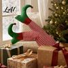 Seasonal Fireplace Hanging Christmas Elf Legs Tree Ornaments Plush Stuffed Stuck Winter Party Supplies Topper Decorations for Xmas Tree Indoor