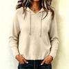 Women's Casual Loose Fit Hooded Knit Pullover Sweater for Everyday Wear