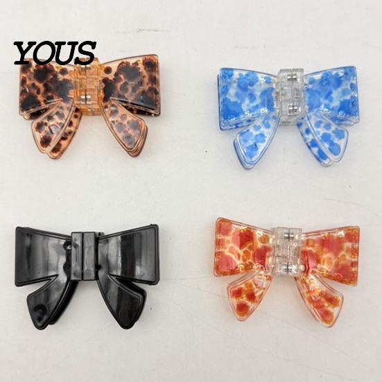 Acetate Hair Clip 1/4Pcs Clips for Women, Imitation Plate Claw with Strong Back Head Spring Clamp, 3D Bow Design Magnetic Daily Wear Women