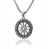 Necklace Silver Steel Sun Ra Hieroglyphs 385