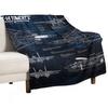 Tomcat F-14 Blueprint Tapestry USAF Navy Throw Blanket Bed Covers Plaid Vintage Soft Big Blankets
