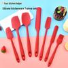 Silicone Kitchenware 7-Piece Cream Spatula & Scraper Set for Baking