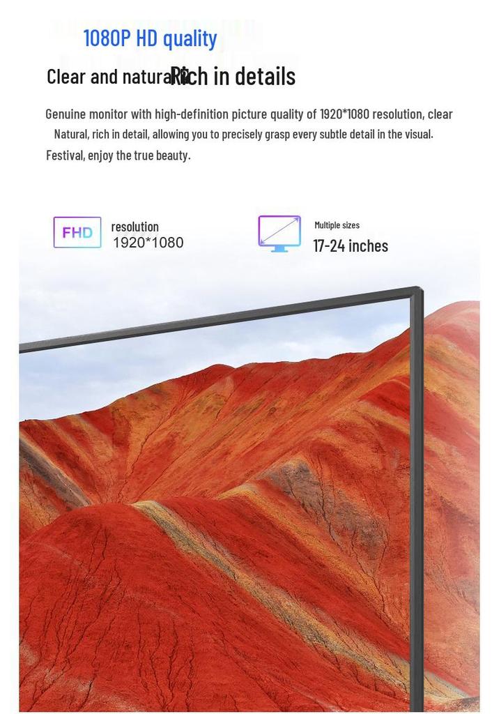 19/22/24-inch HD LCD Monitor for Business & Home Use