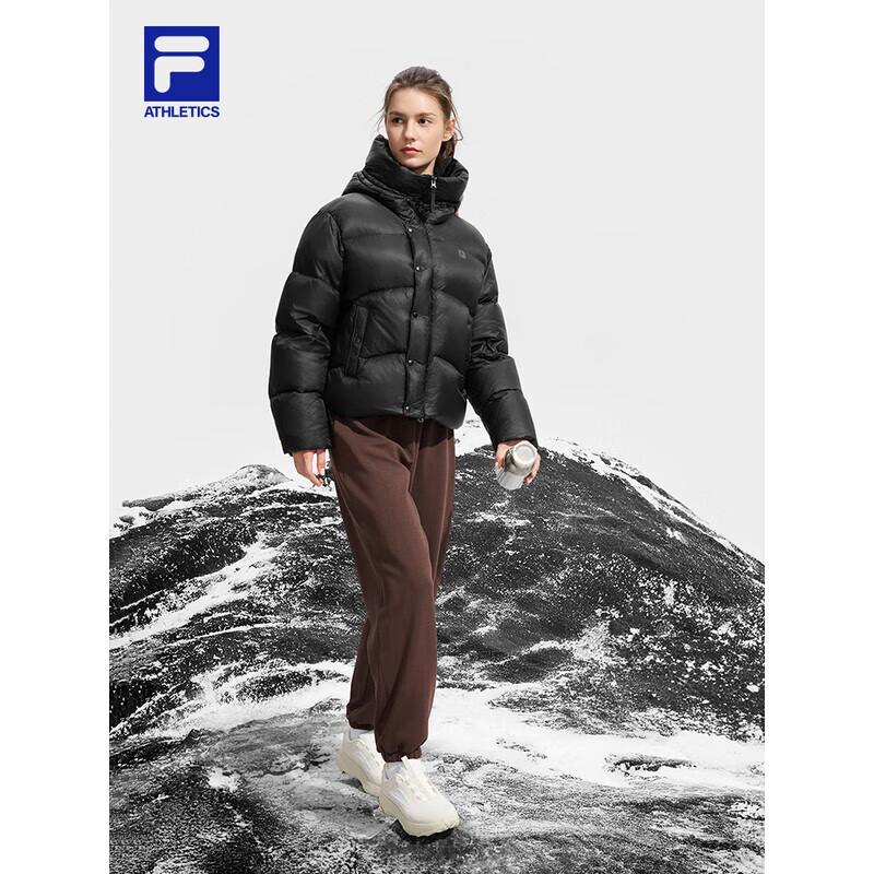 FILA Women's 2025 Winter Loose Fit Hooded Down Jacket