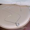 Ins Wind Titanium Steel Necklace Female Joker Niche Design Advanced Sense of Luxury Clavicle Chain Moon Pendant Ornaments.