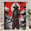 2pcs- Ukiyo-e samurai polyester curtains, pole bag curtains 42*84, bedroom, living room, home room decoration