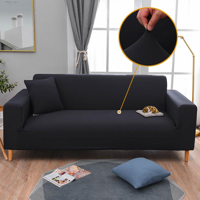 Elastic Milk Silk Plain All Inclusive Universal Sofa Cover Sofa Cover