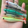 Silicone Paddle Tail Swimbait Fishing Lure, Colorful Bass Fishing Jig Heads, Trout Bait for Freshwater & Saltwater