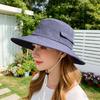 Fisherman Hat Wide Brim Adjustable Drawstring Windproof Buckle Bucket Hat Outdoor Travel Hiking UV Protection Hat