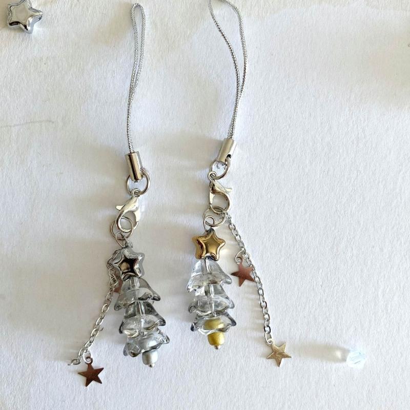 Christmas Tree Phone Charm Trendy Phone Pendant Creative Bag Decoration Bag Pendant Perfect Gift for Fashion Individuals