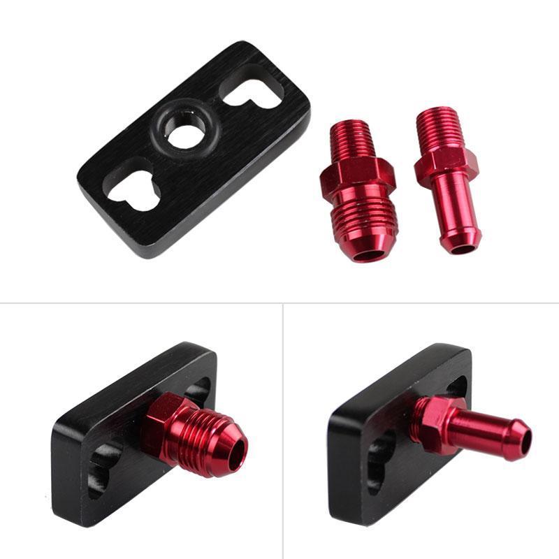 MUGE-1Pcs Car Aluminum Alloy Turbo Fuel Rail Delivery Regulator Adapter with Fittings for Honda /Mitsubishi /Toyota RS-FRG012