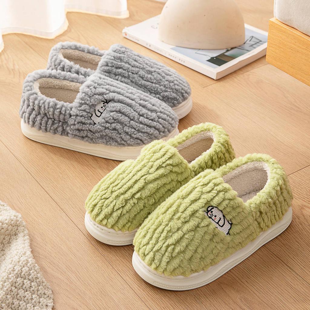 Cotton Slippers Autumn and Winter Bag Heel 2025 New Indoor Home Thick-soled Velvet Warm-soled Cotton Shoes