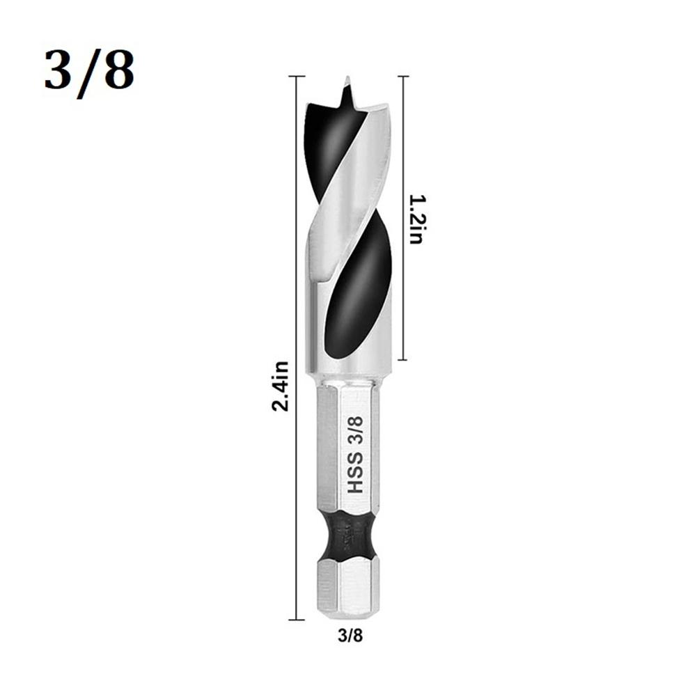 Drill Bit Quick Change Silver 6.35mm For Woodworking