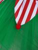 Girls Christmas Jumpsuit Shiny Sleeveless Design Jagged Pompoms Tulle Skirt Costume Cosplay Dance Wear