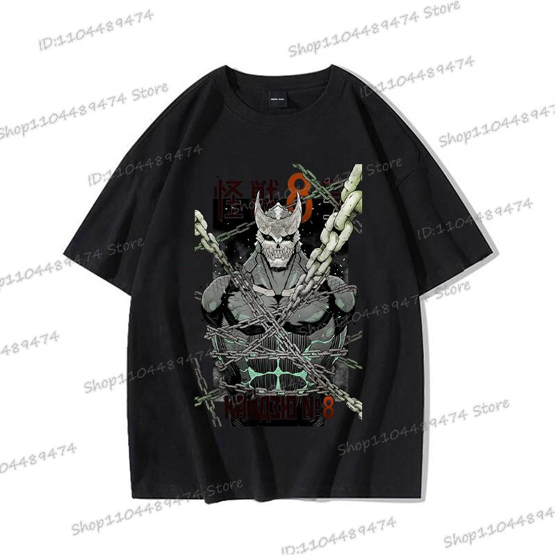 Camiseta Gráfica de Anime Japonés Kaiju No 8 Moda Casual Manga Corta Camiseta de Algodón Soshiro Hoshina Divertida para Hombres Mujeres Manga Manga
