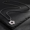 Stainless Steel Flower Necklaces Pendant Chain Necklaces Jewelry Flower Pendant Necklace Party Jewelry Girls Women Gifts