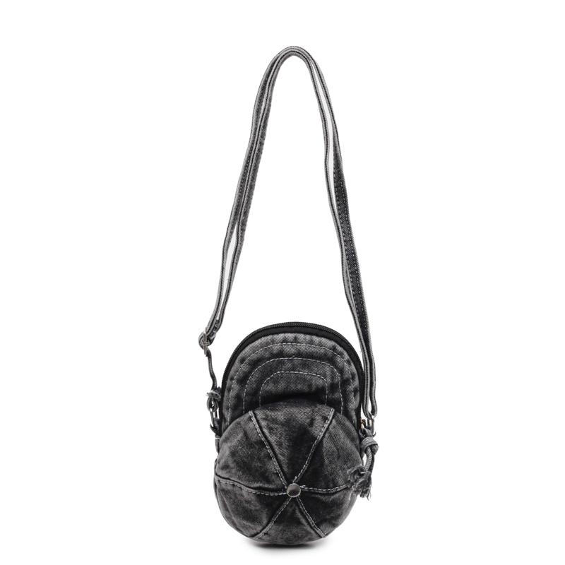 

Маленькая сумка для мобильного телефона с узором в виде шляпы, женская сумка через плечо, мини-сумка из денима, портмоне чёрный