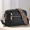 Popular wide shoulder strap embroidered small square bag Bohemian ethnic style shoulder bag casual versatile messenger women's bag