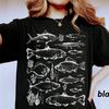 Comfort Colors Vintage Fish Illustration Tee, Retro Nature Graphic Shirt