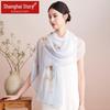 Shanghai Story Women's Printed Mulberry Silk Long Scarf Gift Set