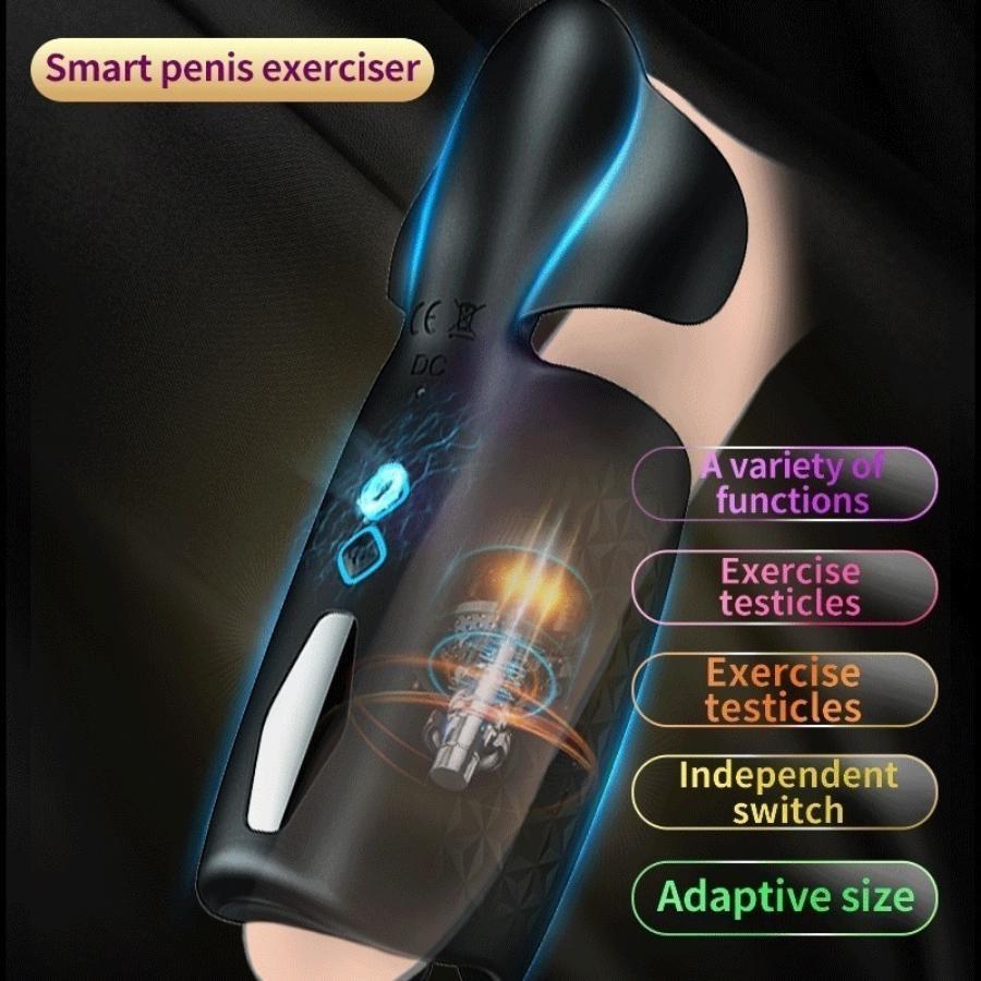 2023 Exercise Penis Enlargement Exerciser Sex Toys for Man Male Masturbator Double Motor Vibrating Dick Cock Massager Male Masturbation