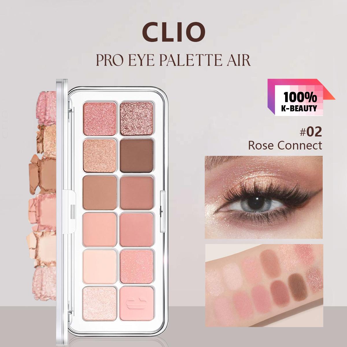 CLIO Pro Oogschaduwpalet Air, Mat & Glanzende Textuur, Lichtgewicht Poeder, Make-up voor Meerdere Gelegenheden, K-Beauty, Koreaanse Cosmetica, Koreaanse Make-up 02 Rose Connect